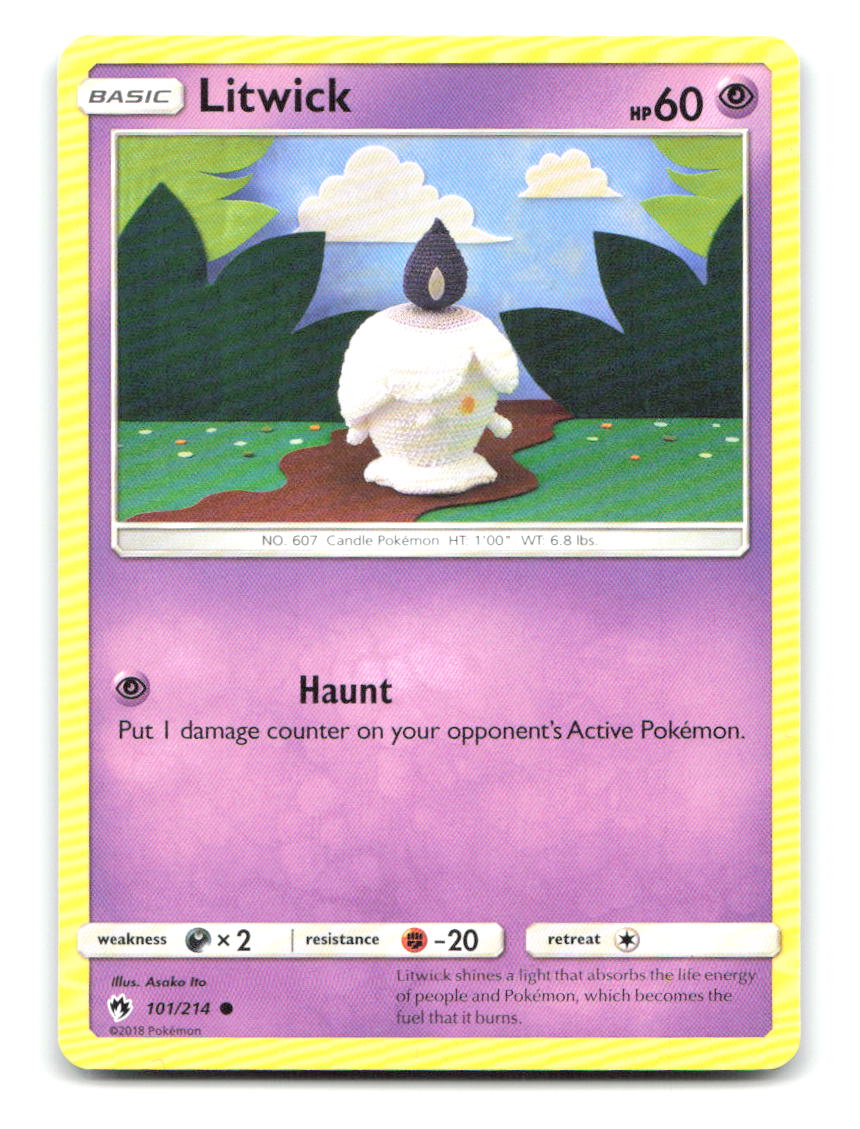 Litwick 101/214 Common Lost Thunder Pokemon Lightly Played