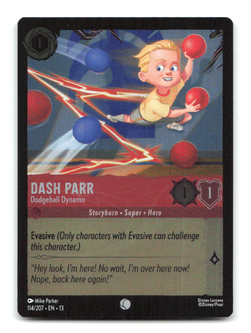 Dash Parr - Dodgeball Dynamo 114/204 13 Lorcana Cold Foil NM