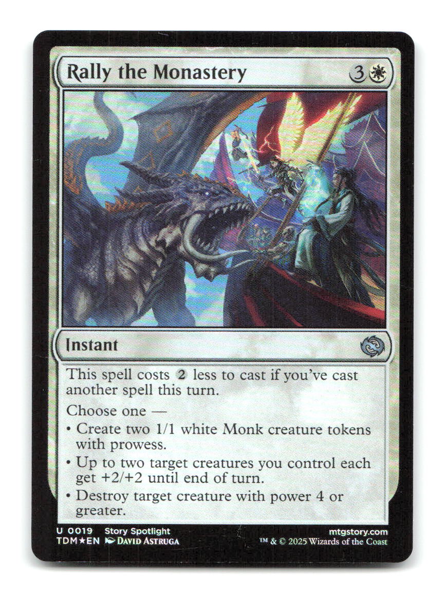 Rally the Monastery 19 TDM Magic: The Gathering Foil NM