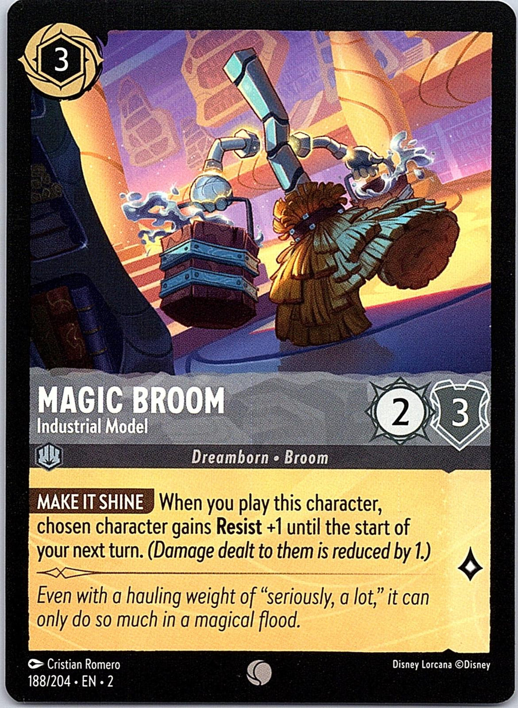 Magic Broom - Industrial Model 188/204 Common Rise of the Floodborn Lorcana NM