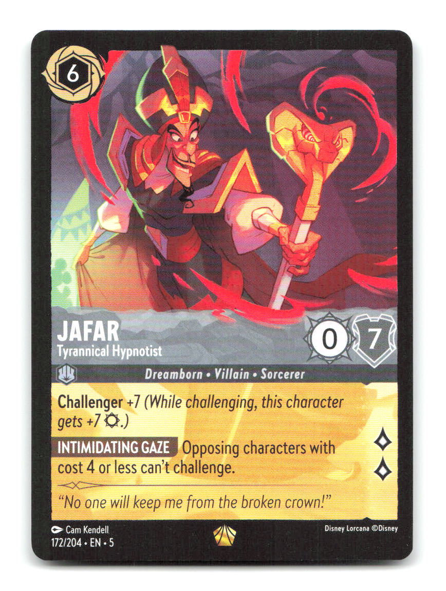 Jafar - Tyrannical Hypnotist 172/204 5 Lorcana NM