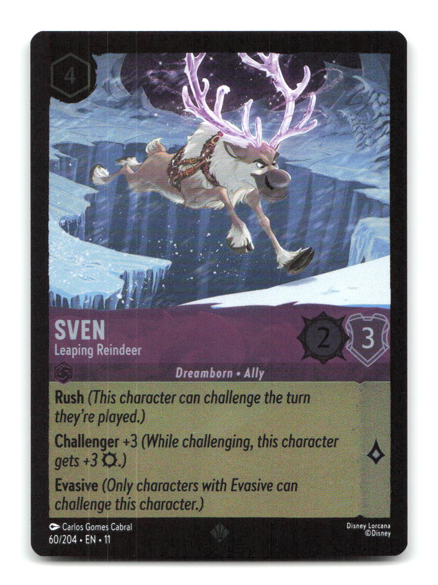 Sven - Leaping Reindeer 60/204 11 Lorcana Cold Foil NM
