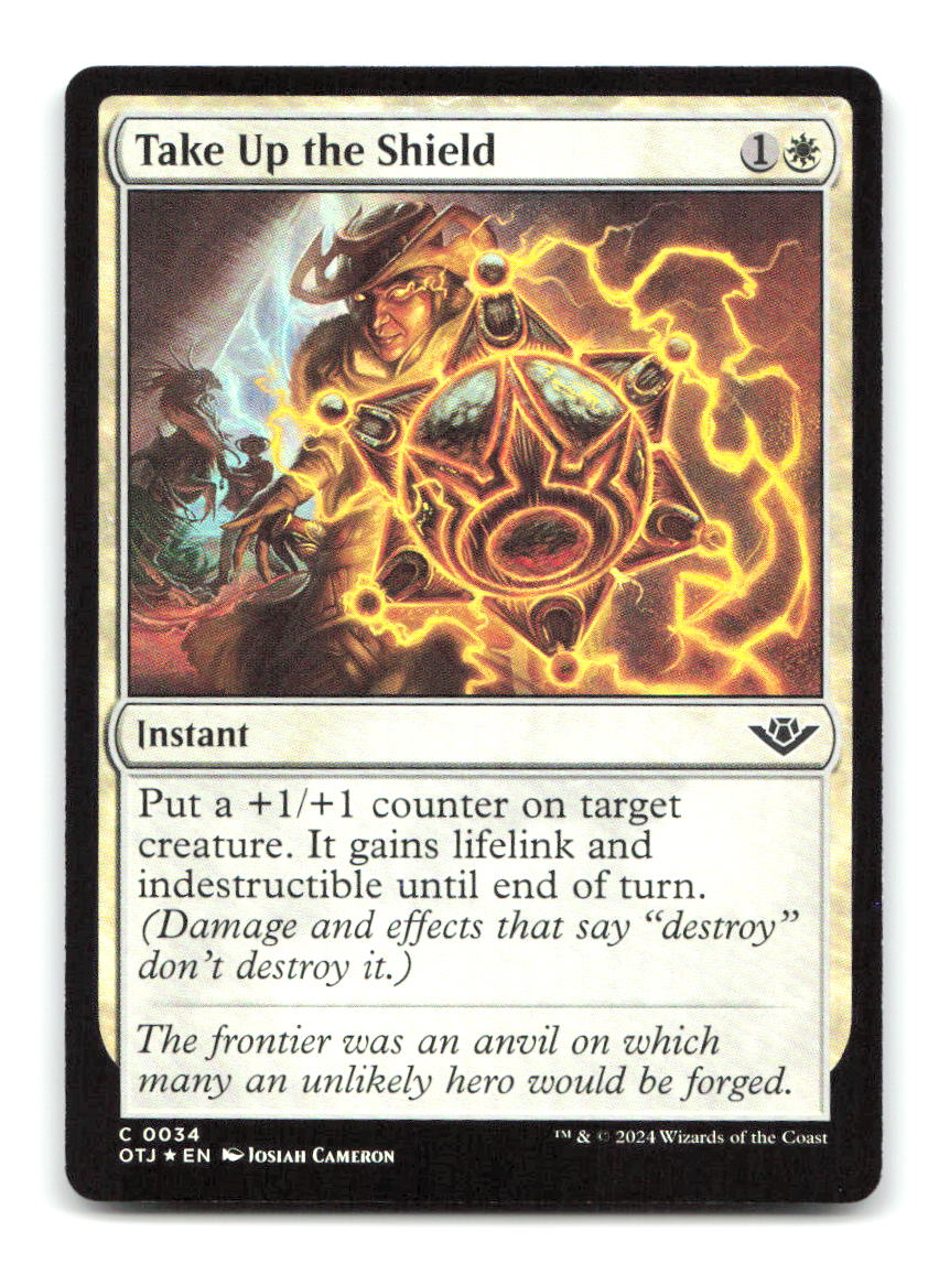 Take Up the Shield 34 OTJ Magic: The Gathering Foil NM