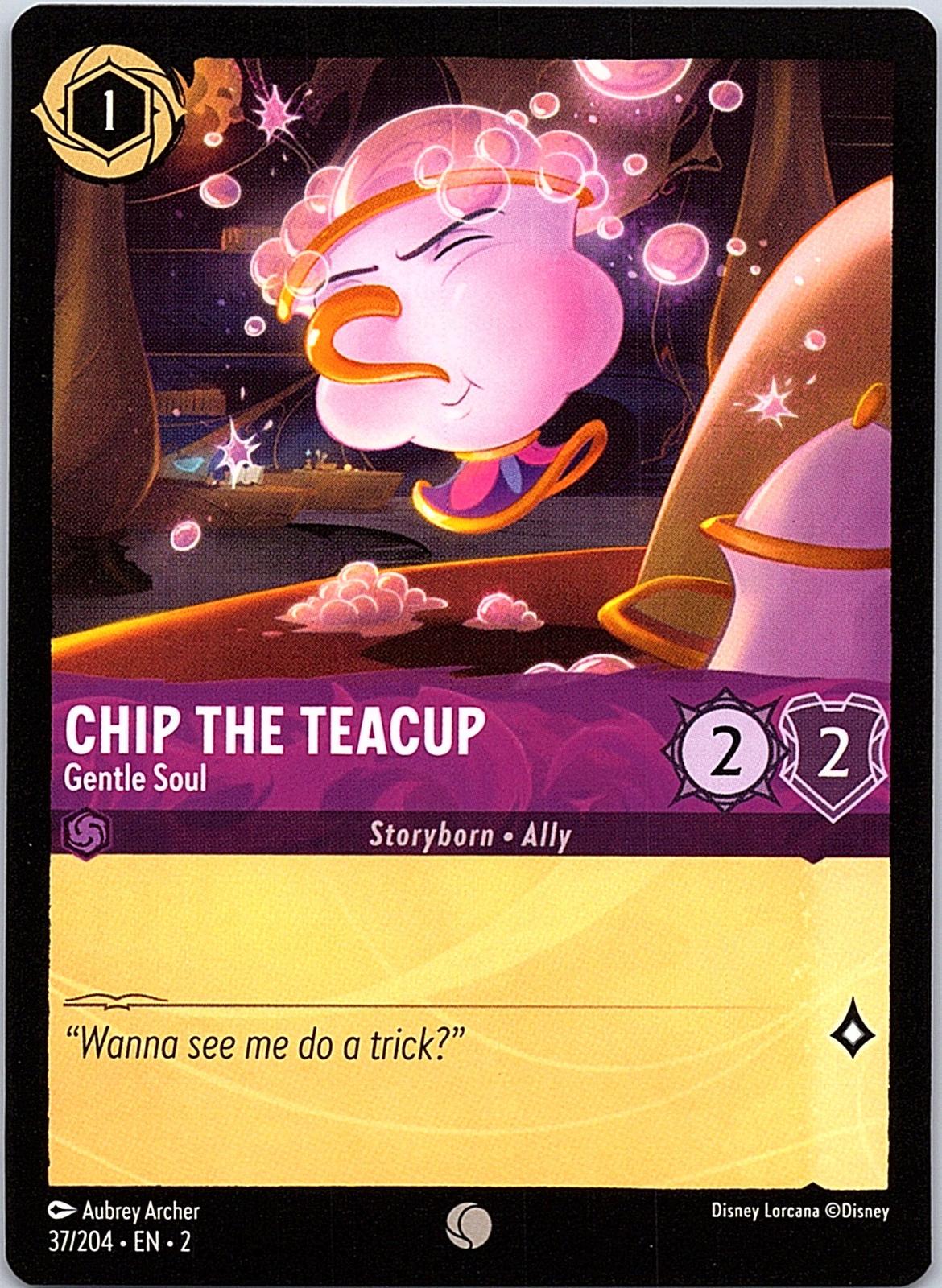Chip the Teacup - Gentle Soul 37/204 Common Rise of the Floodborn Lorcana NM