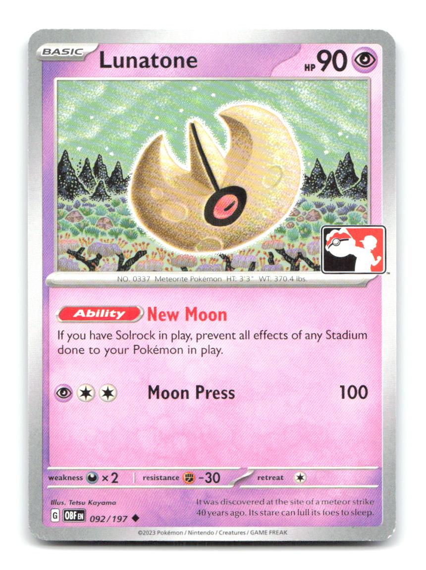 Lunatone 092/197 Pokemon NM