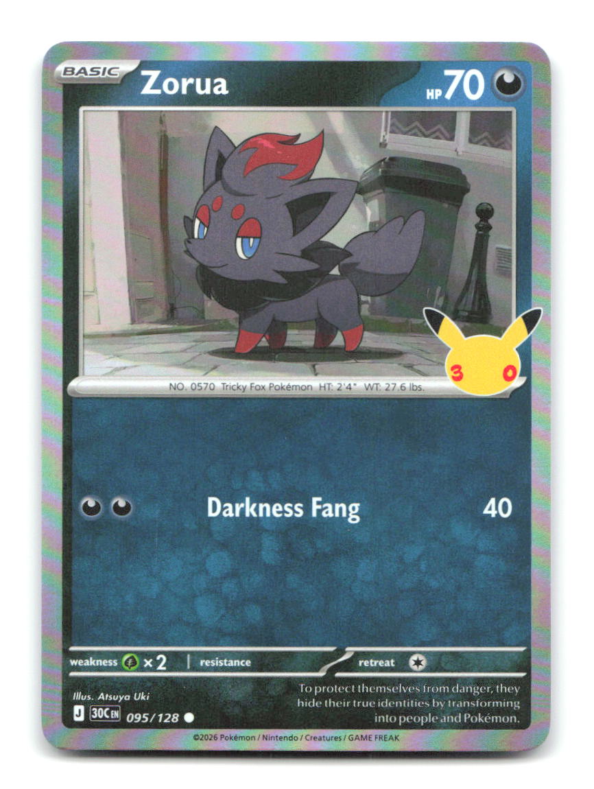 Zorua 095/128 30C Pokemon Holo NM