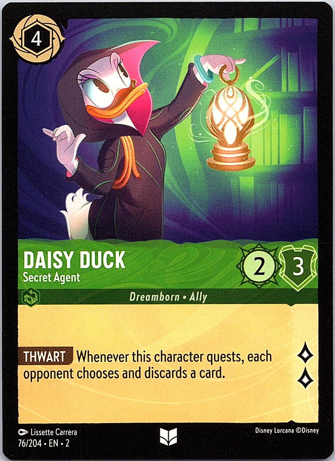 Daisy Duck - Secret Agent 76/204 Uncommon Rise of the Floodborn Lorcana NM