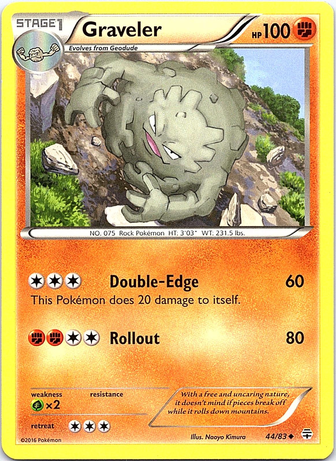 Graveler 44/83 Uncommon Generations Pokemon Lightly Played