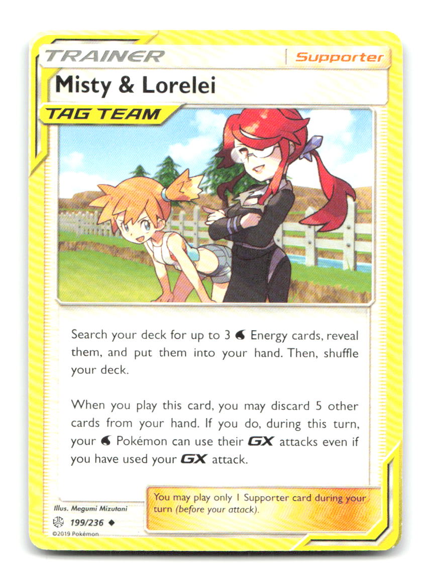Misty & Lorelei 199/236 Uncommon Cosmic Eclipse Pokemon Lightly Played