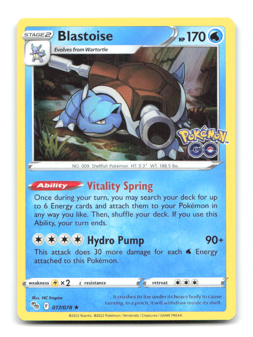Blastoise 017/078 PGO Pokemon Holo LP