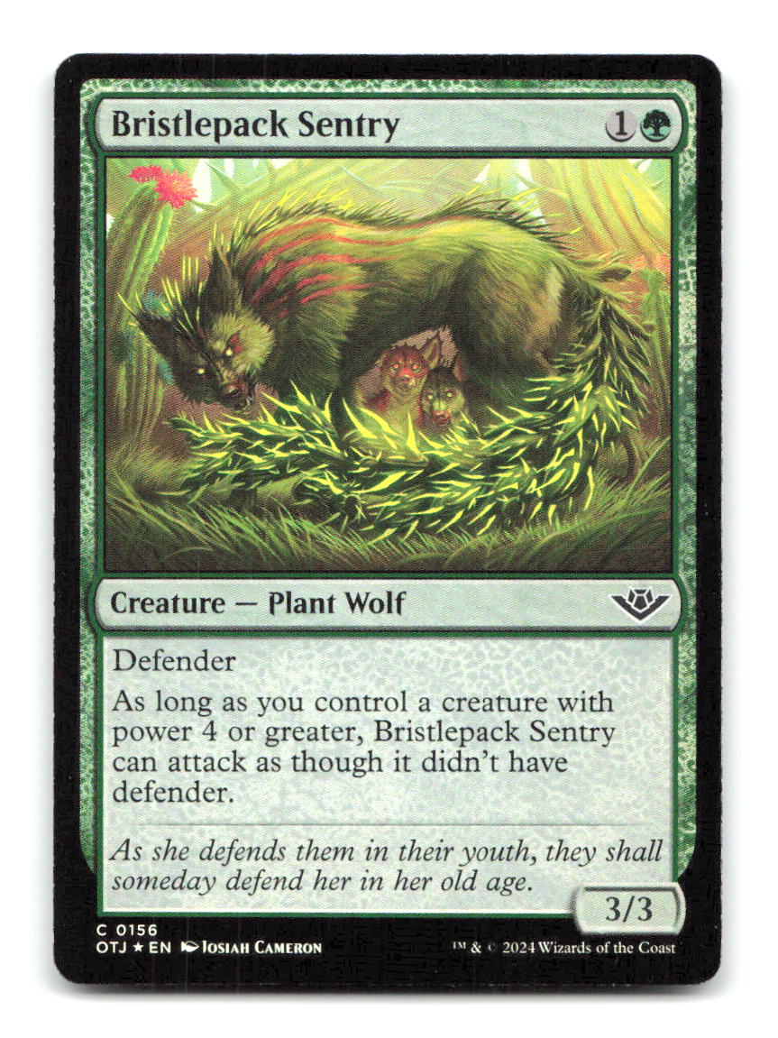 Bristlepack Sentry 156 OTJ Magic: The Gathering Foil NM