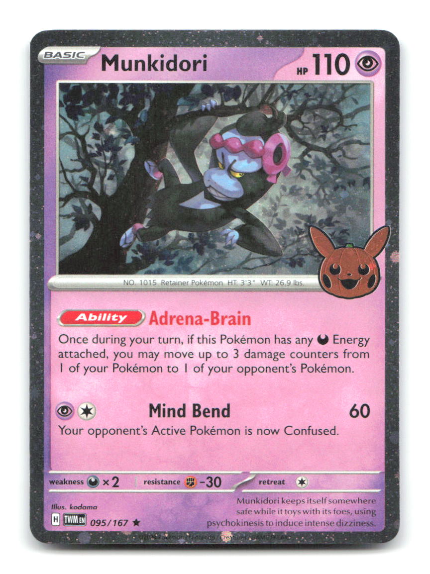 Munkidori (Cosmos Holo) 095/167 TTBB24 Pokemon NM