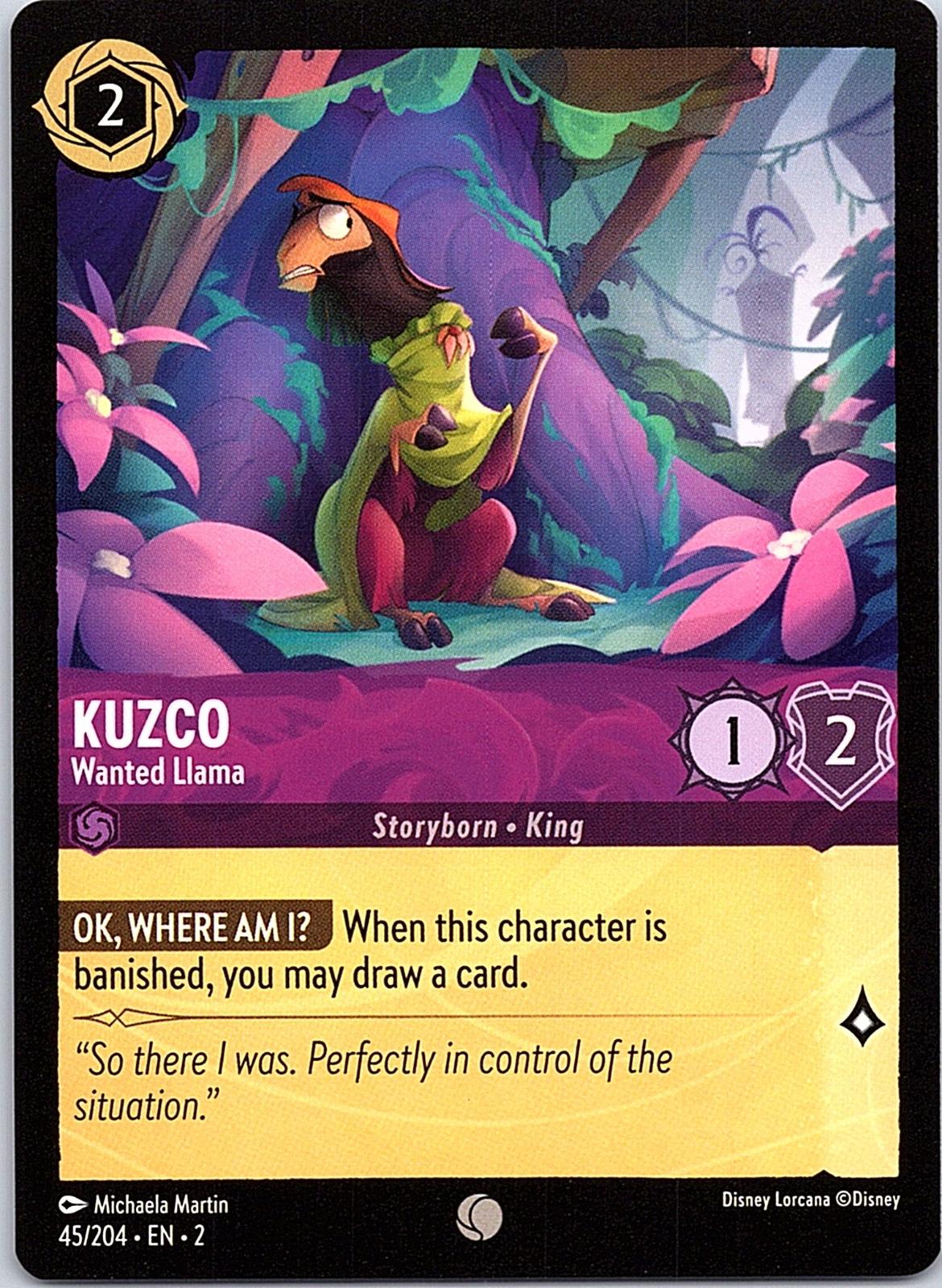 Kuzco - Wanted Llama 45/204 Common Rise of the Floodborn Lorcana Near Mint