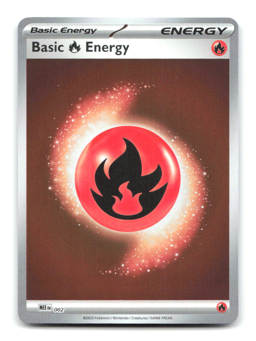 Basic Fire Energy 002 MEE Pokemon Reverse Holo NM