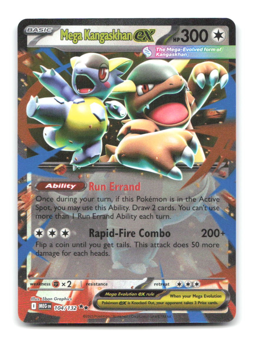Mega Kangaskhan ex 104/132 MEG Pokemon Holo NM