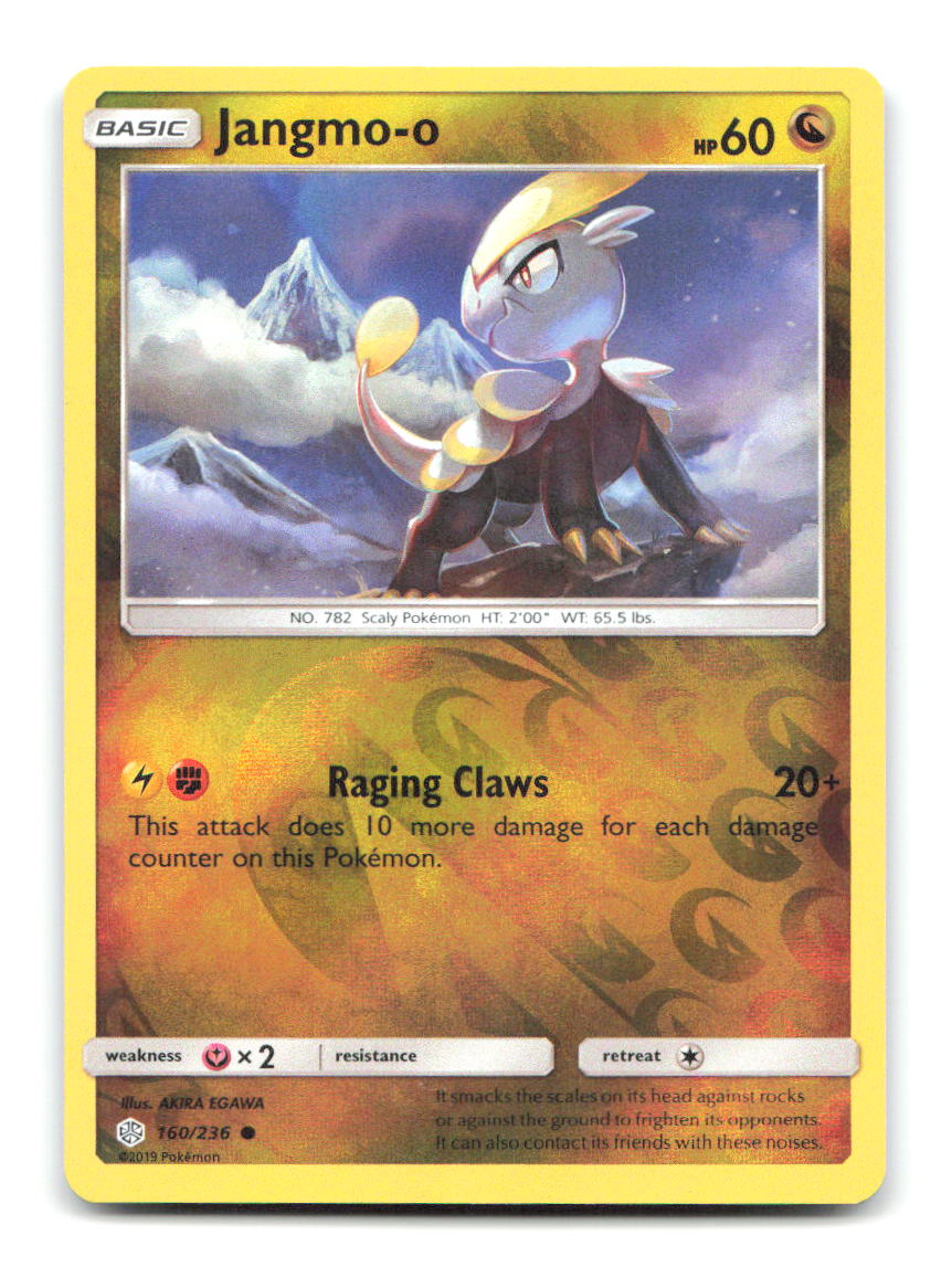 Jangmo-o 160/236 Common Cosmic Eclipse Pokemon Reverse Holo Lightly Played