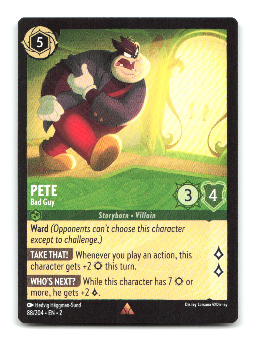 Pete - Bad Guy 88/204 2 Lorcana NM