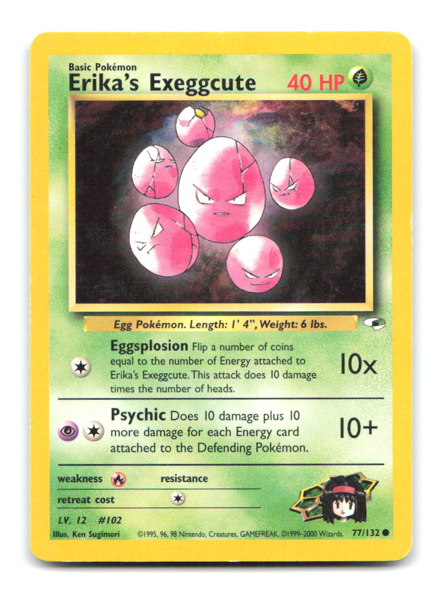 Erika's Exeggcute 77/132 G1 Pokemon Unlimited HP