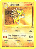 Sandslash 41/62 Uncommon Fossil Pokemon Unlimited Heavily Played