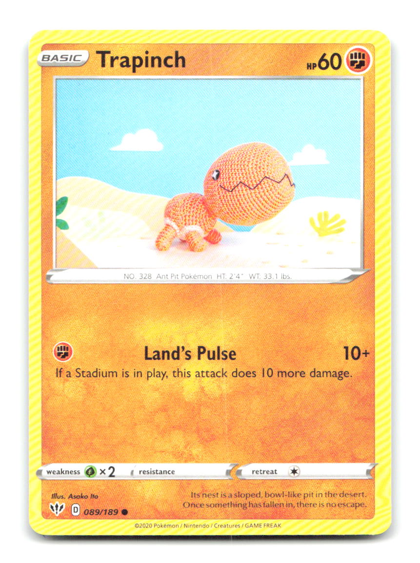 Trapinch 089/189 Common Darkness Ablaze Pokemon Lightly Played