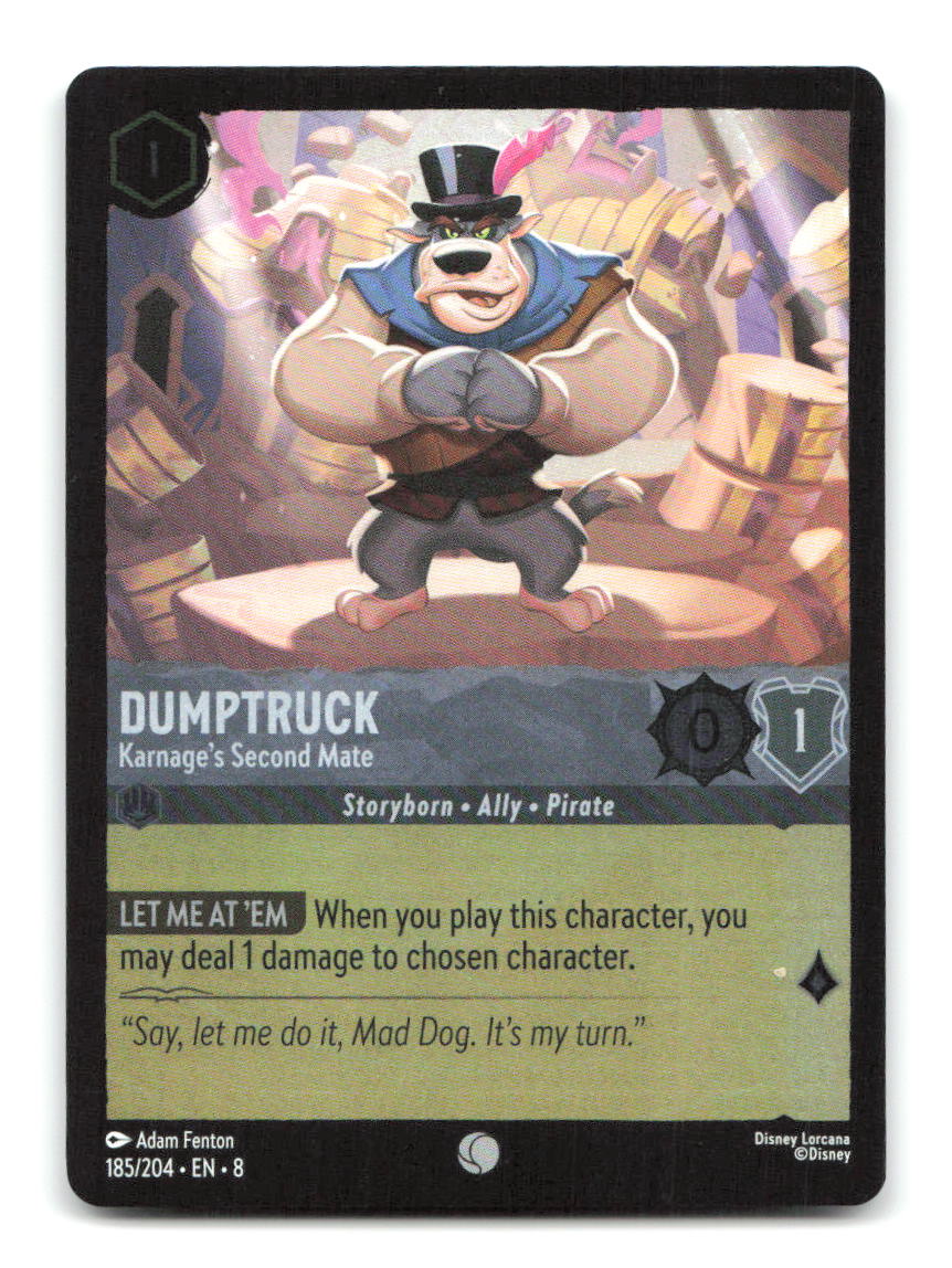 Dumptruck - Karnage's Second Mate 185/204 8 Lorcana Cold Foil NM