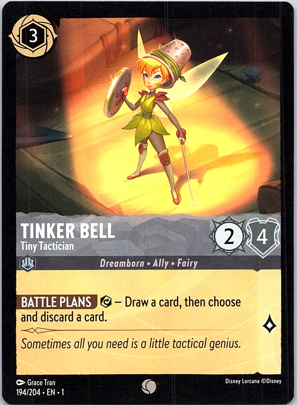 Tinker Bell - Tiny Tactician 194/204 Common The First Chapter Lorcana Near Mint