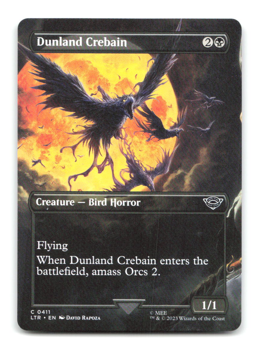 Dunland Crebain (Borderless) 411 LTR Magic: The Gathering NM