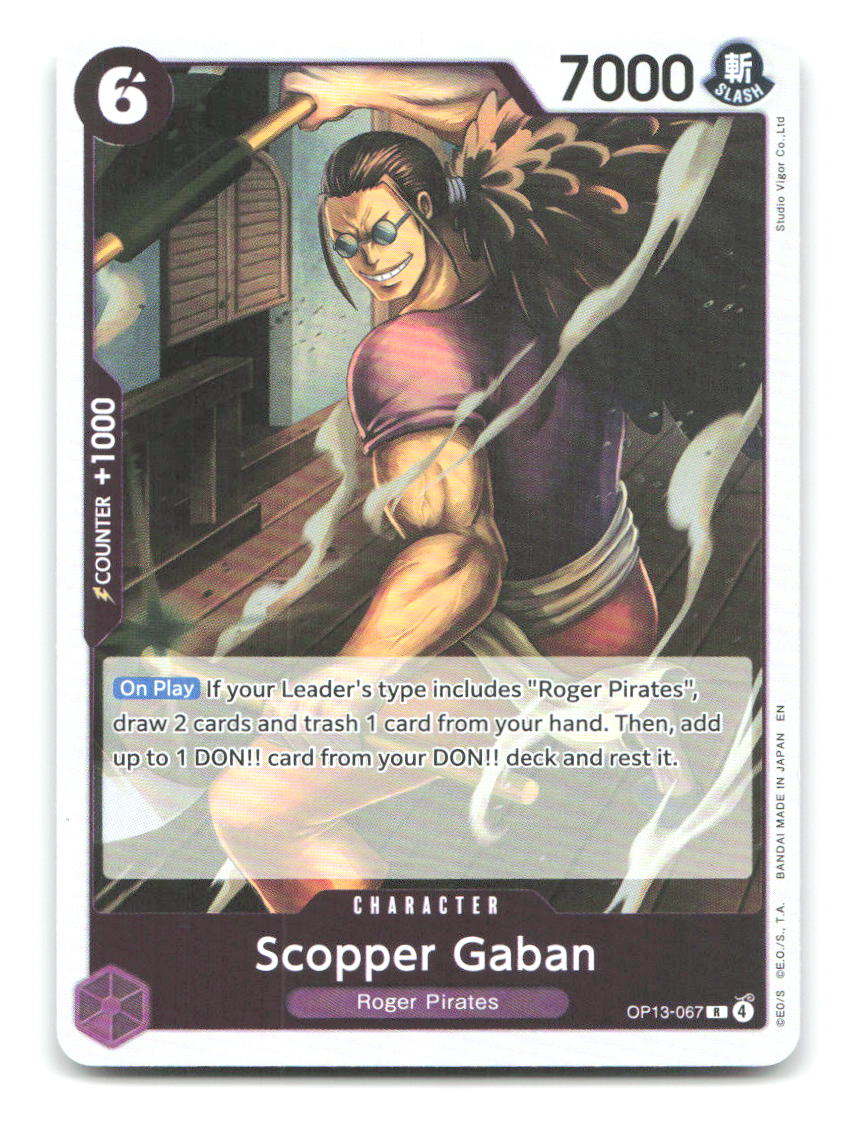 Scopper Gaban OP13-067 OP13 One Piece Foil NM