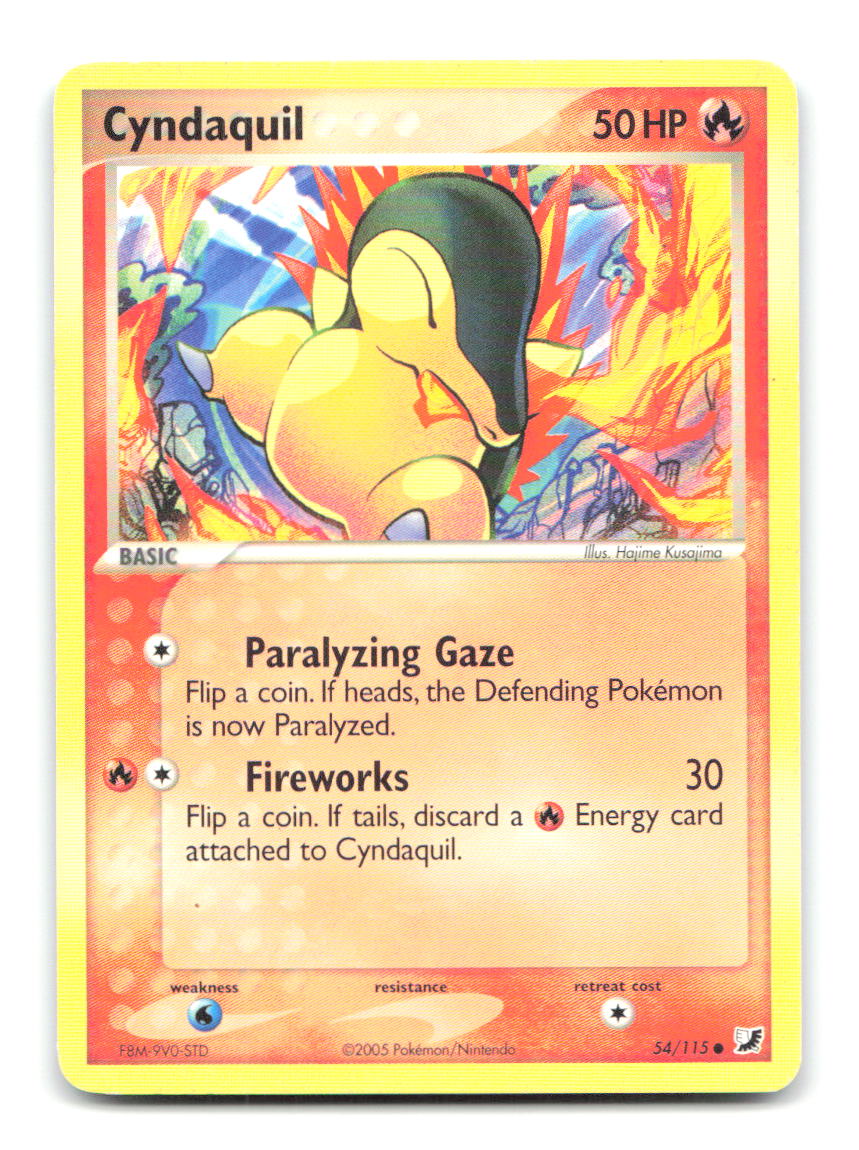 Cyndaquil 54/115 Common Unseen Forces Pokemon Heavily Played
