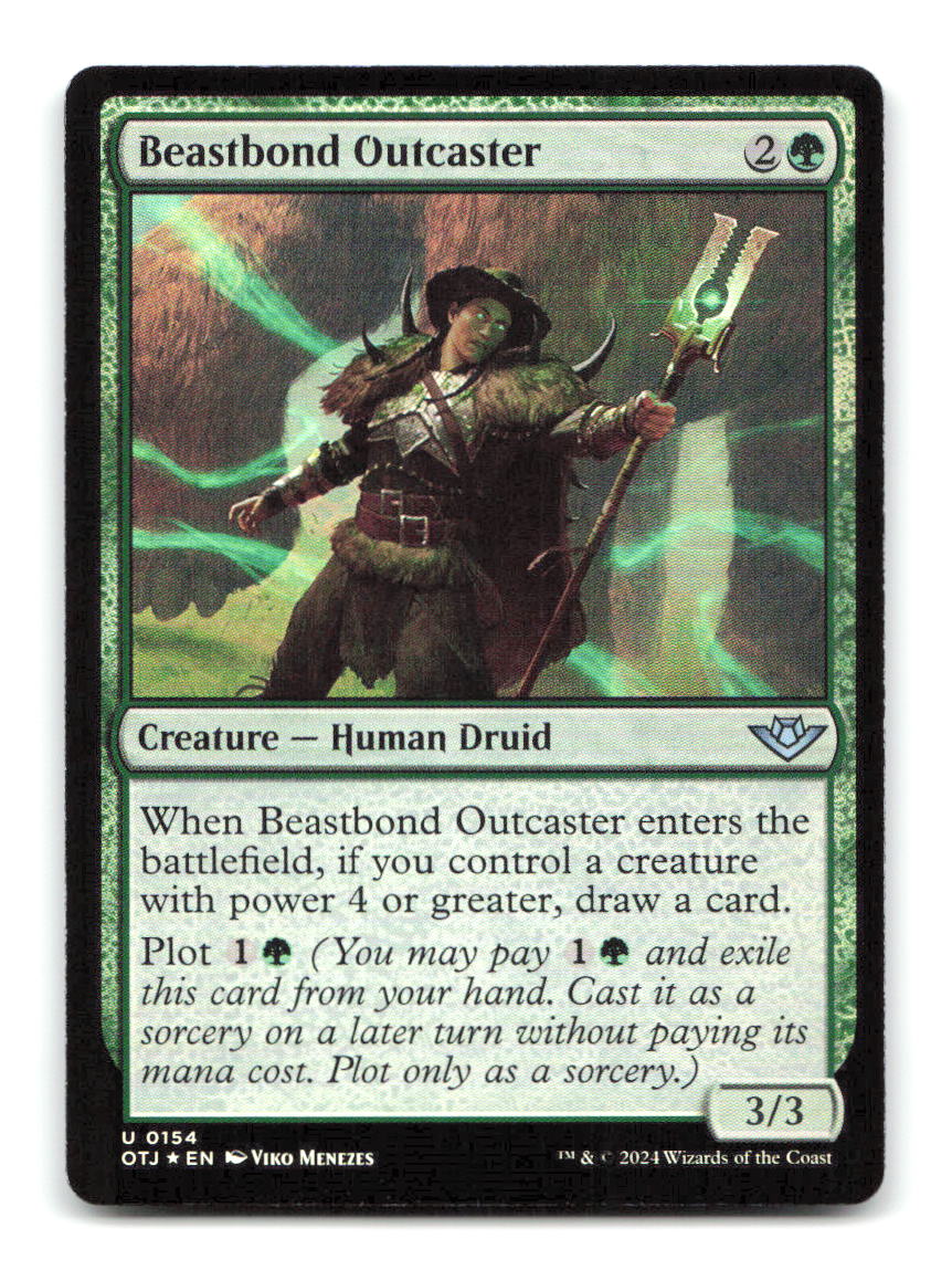 Beastbond Outcaster 154 OTJ Magic: The Gathering Foil NM