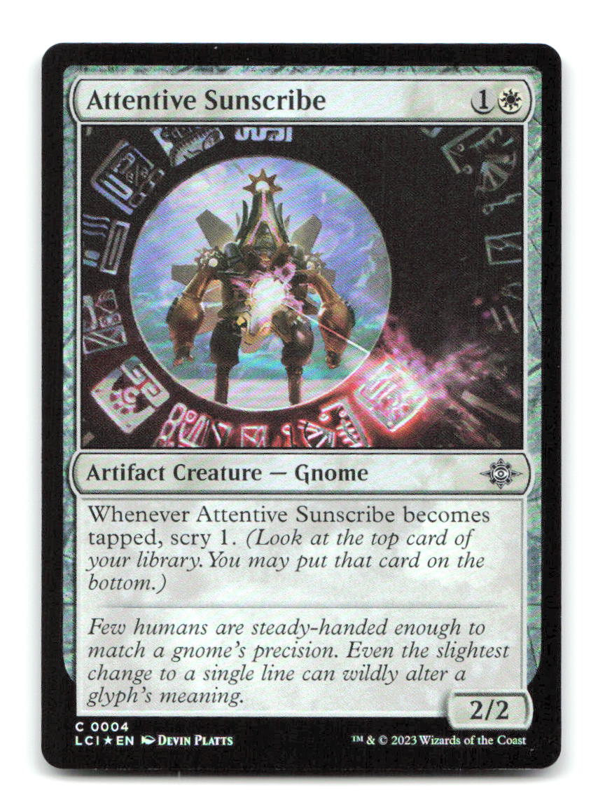Attentive Sunscribe 4 LCI Magic: The Gathering Foil NM