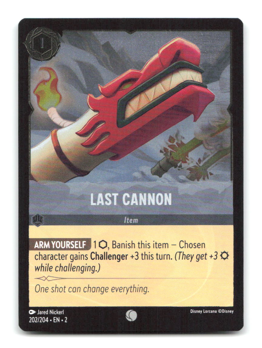 Last Cannon 202/204 2 Lorcana Cold Foil NM