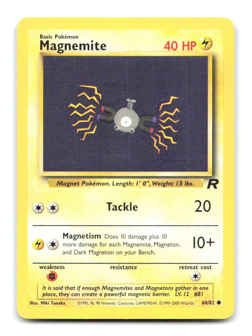 Magnemite 60/82 TR Pokemon Unlimited HP