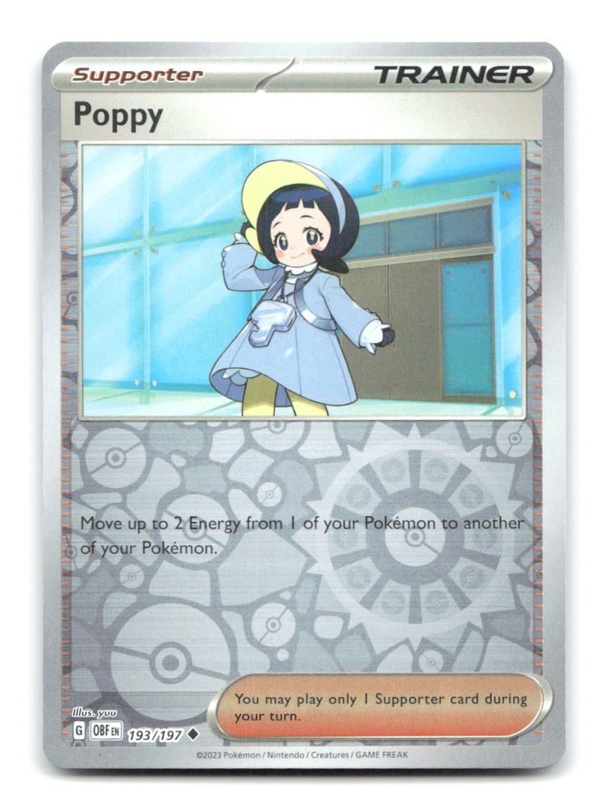 Poppy 193/197 OBF Pokemon Reverse Holo NM