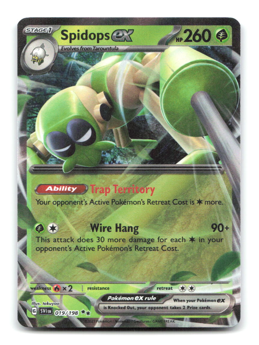 Spidops ex 019/198 Double Rare Scarlet & Violet Pokemon Holo Near Mint