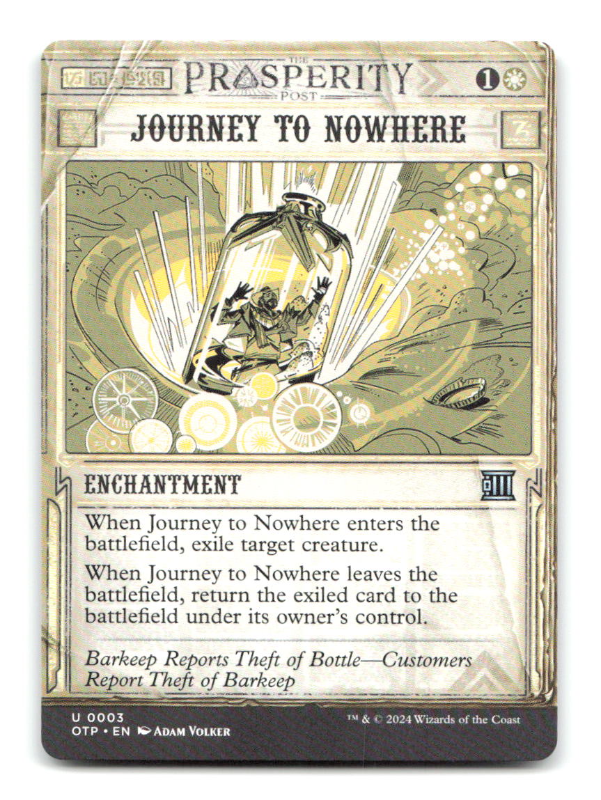 Journey to Nowhere 3 OTP Magic: The Gathering NM