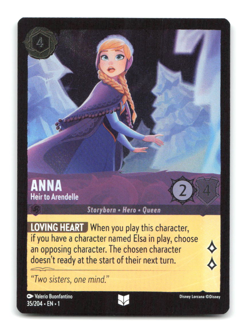 Anna - Heir to Arendelle 35/204 1 Lorcana Cold Foil NM