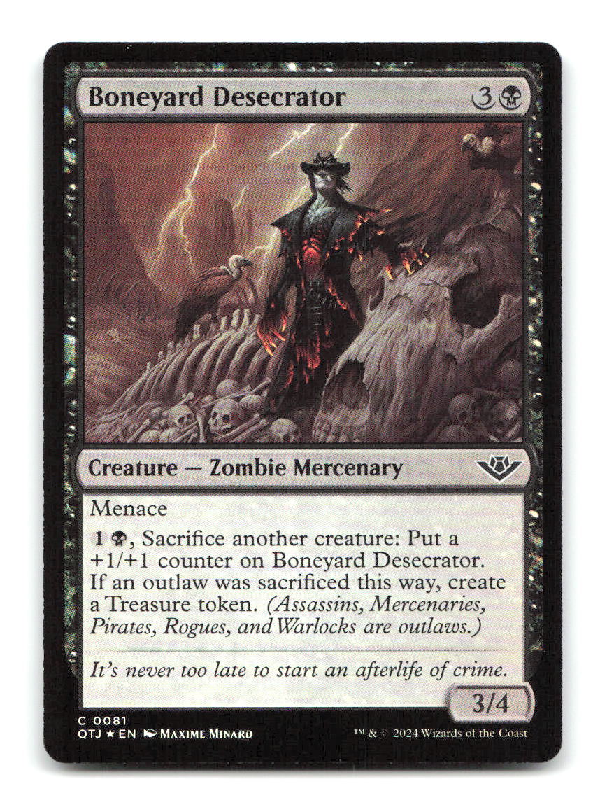 Boneyard Desecrator 81 OTJ Magic: The Gathering Foil NM
