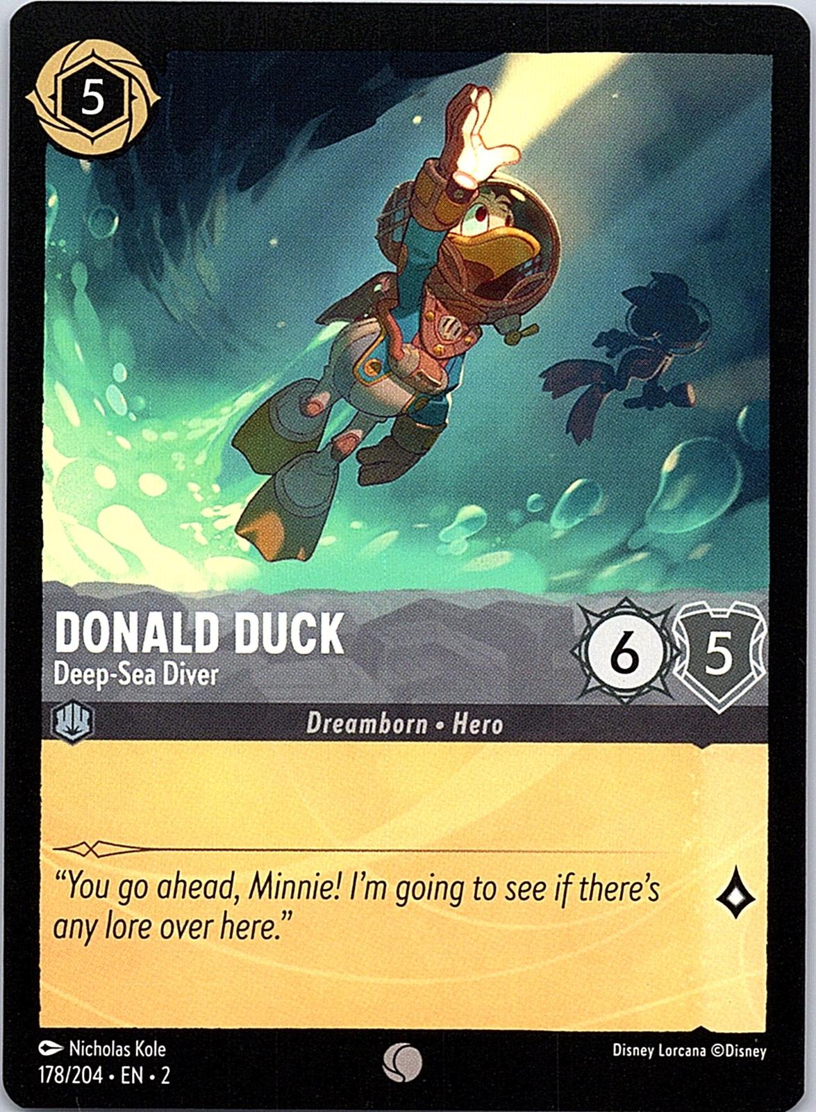 Donald Duck - Deep-Sea Diver 178/204 Common Rise of the Floodborn Lorcana NM
