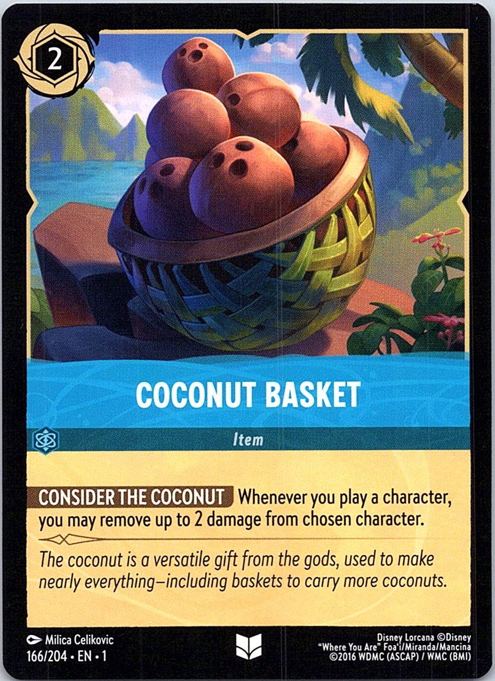 Coconut Basket 166/204 Uncommon The First Chapter Lorcana Near Mint