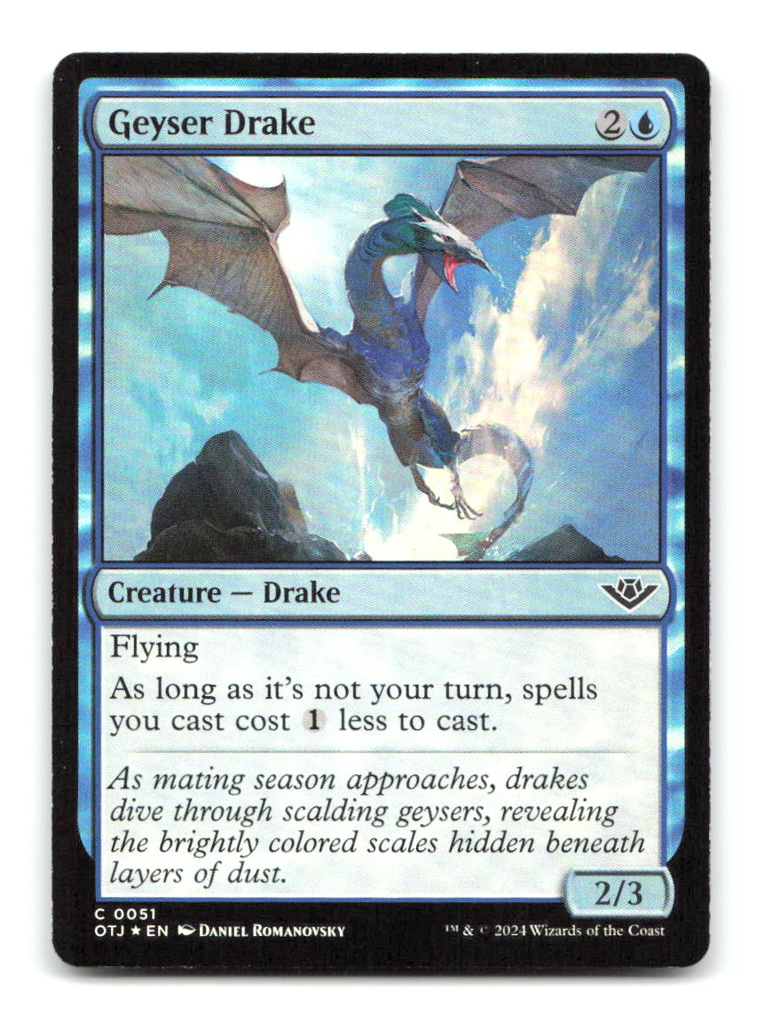 Geyser Drake 51 OTJ Magic: The Gathering Foil NM