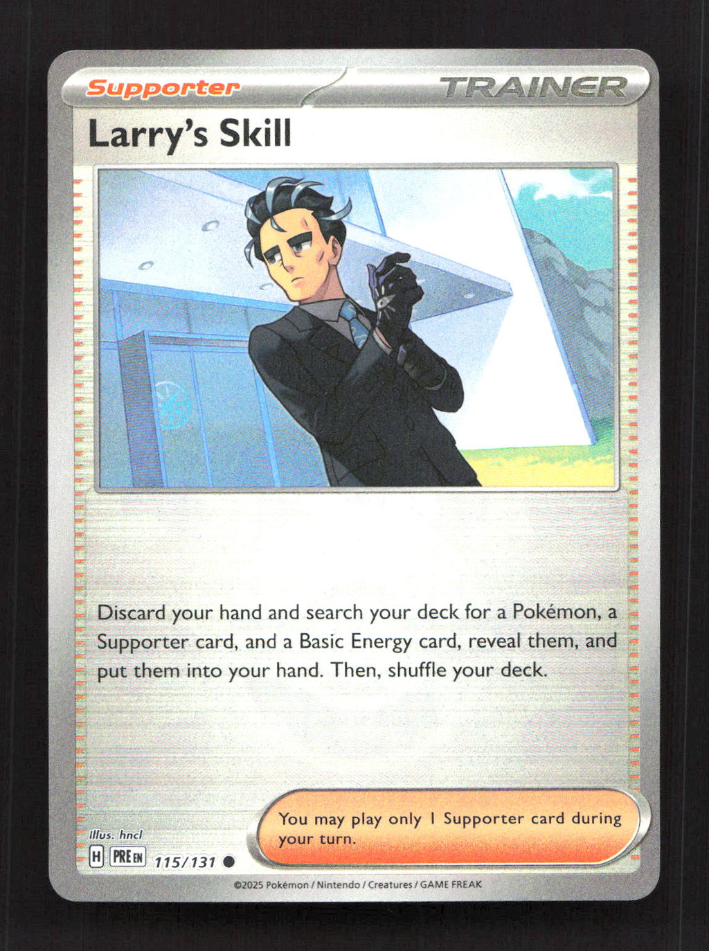 Larry's Skill (Poke Ball Pattern) 115/131 Prismatic Evolutions Pokemon Holo NM