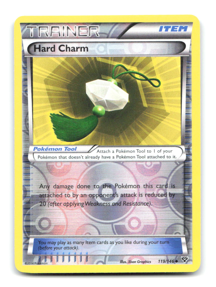 Hard Charm 119/146 Uncommon XY Base Set Pokemon Reverse Holo Lightly Played