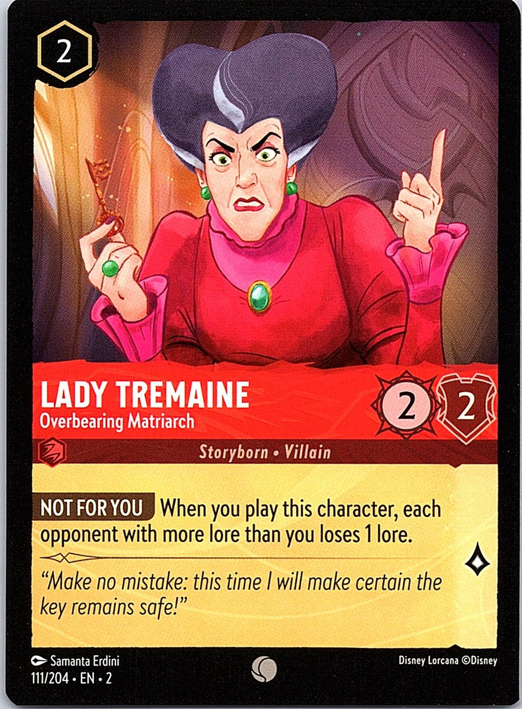 Lady Tremaine - Overbearing Matriarch 111/204 Rise of the Floodborn Lorcana NM