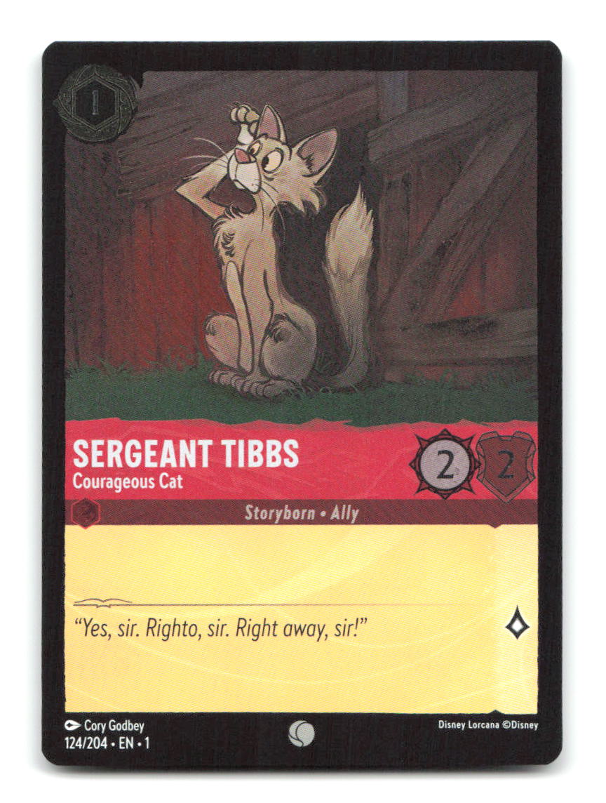 Sergeant Tibbs - Courageous Cat 124/204 1 Lorcana Cold Foil NM