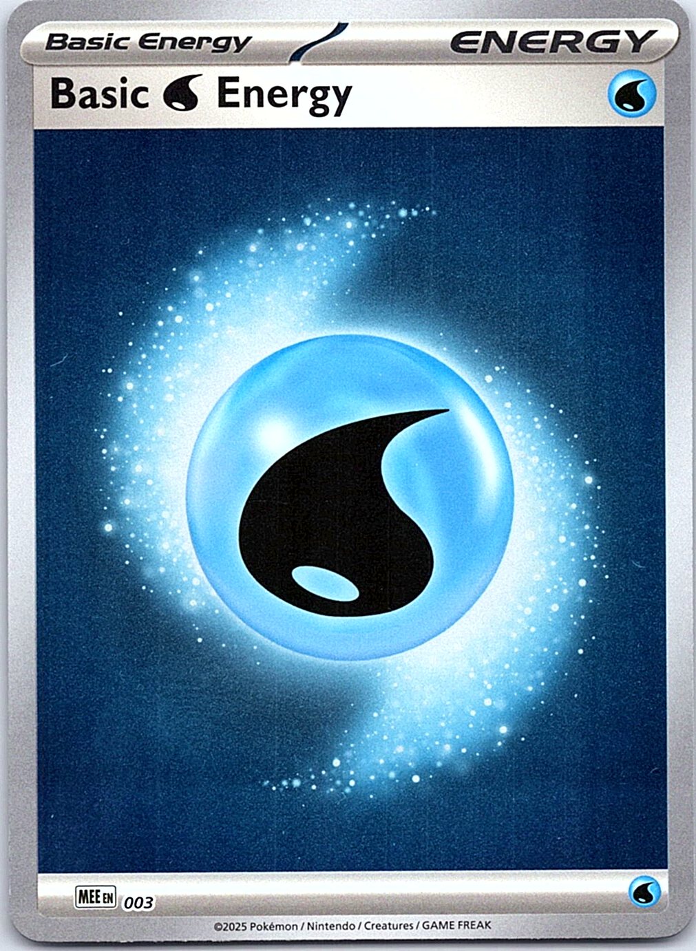 Basic Water Energy - 003 3 Mega Evolution Energies Pokemon Reverse Holo LP