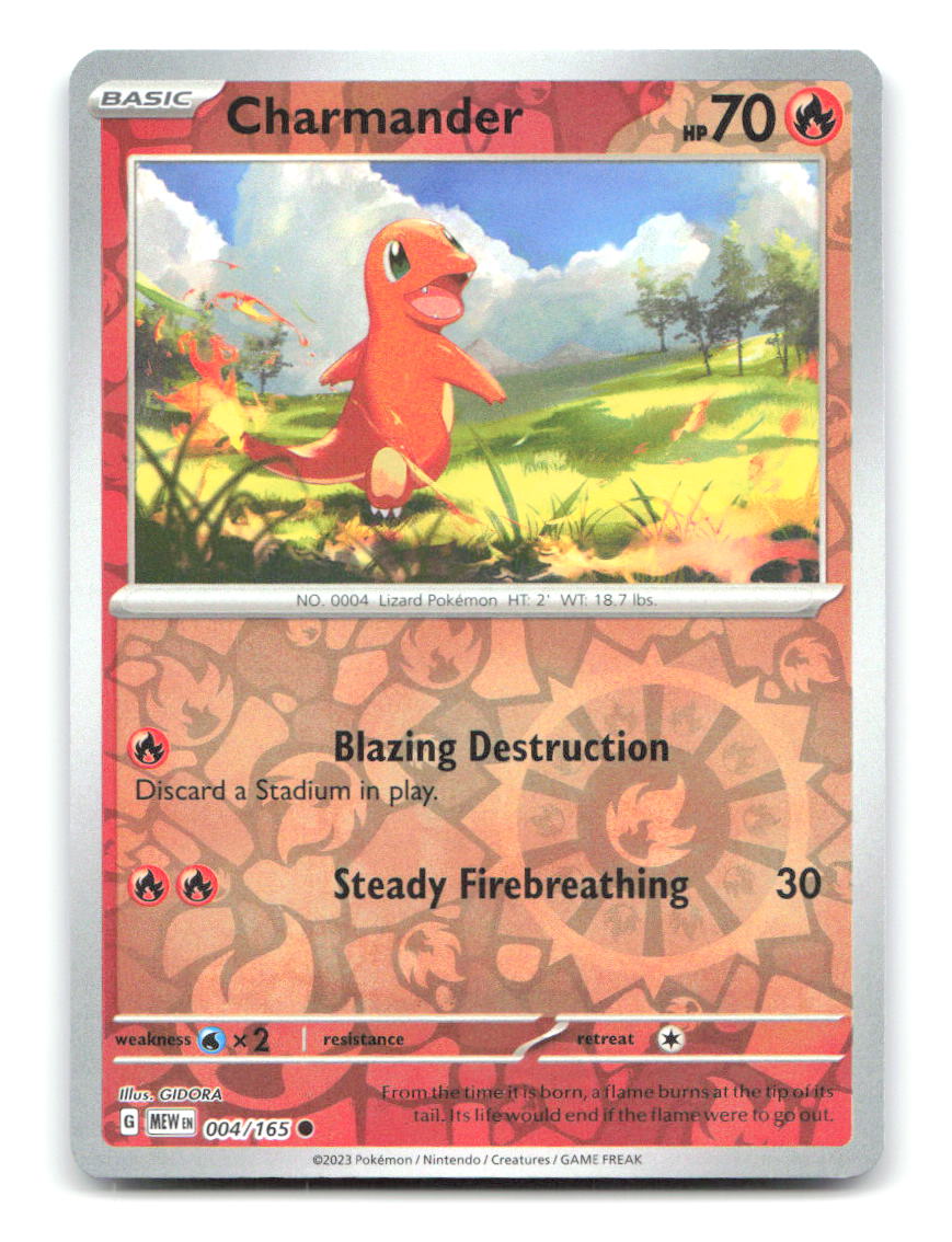 Charmander 004/165  151 Pokemon Reverse Holo LP