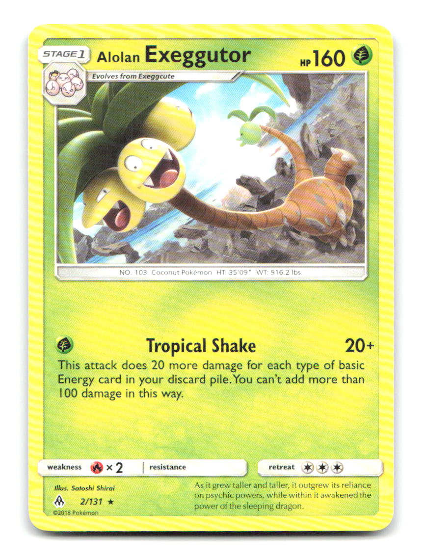 Alolan Exeggutor 2/131 Rare Forbidden Light Pokemon Lightly Played