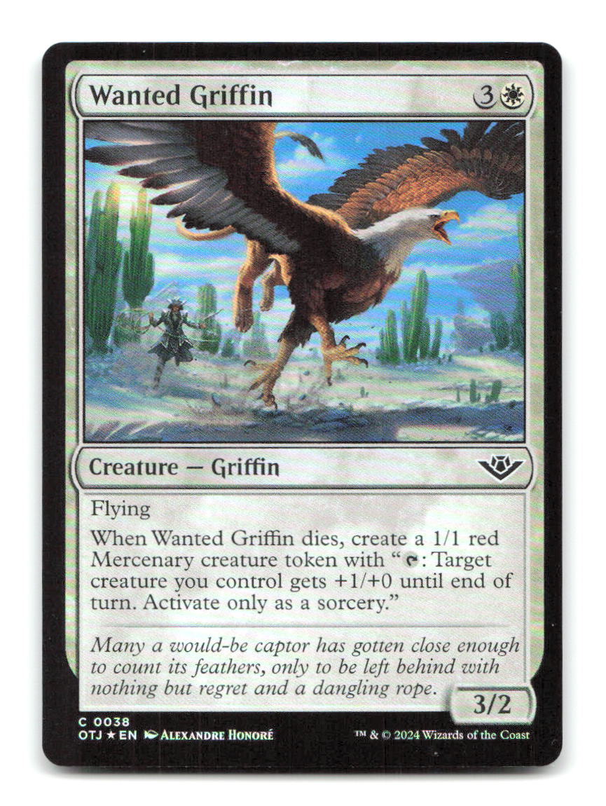 Wanted Griffin 38 OTJ Magic: The Gathering Foil NM