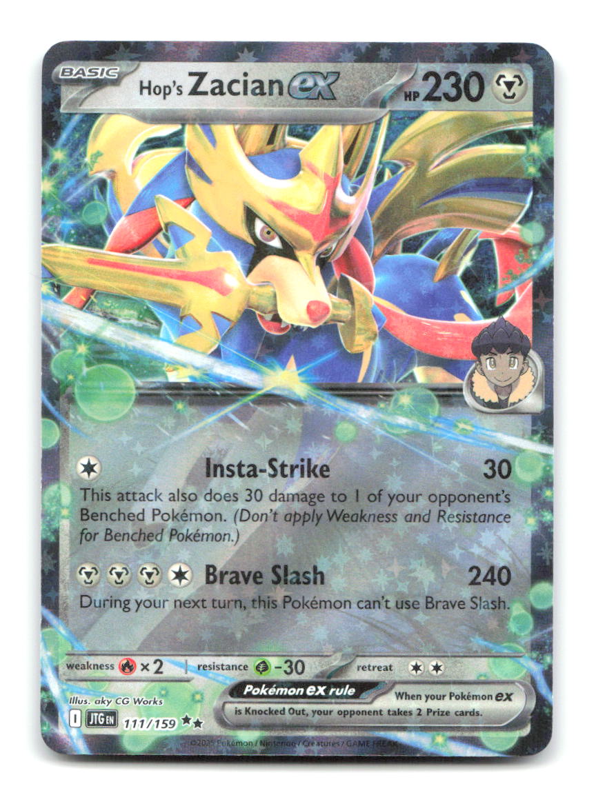 Hop's Zacian ex 111/159 Double Rare Journey Together Pokemon Holo Near Mint